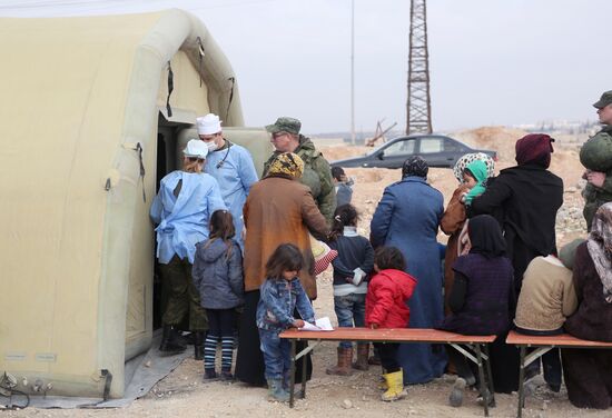 Refugee shelter in Jibreen, Aleppo