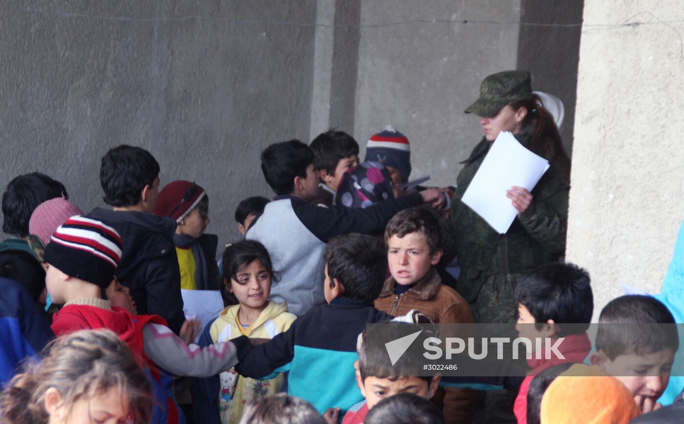 Refugee shelter in Jibreen, Aleppo