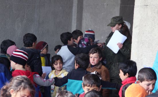 Refugee shelter in Jibreen, Aleppo