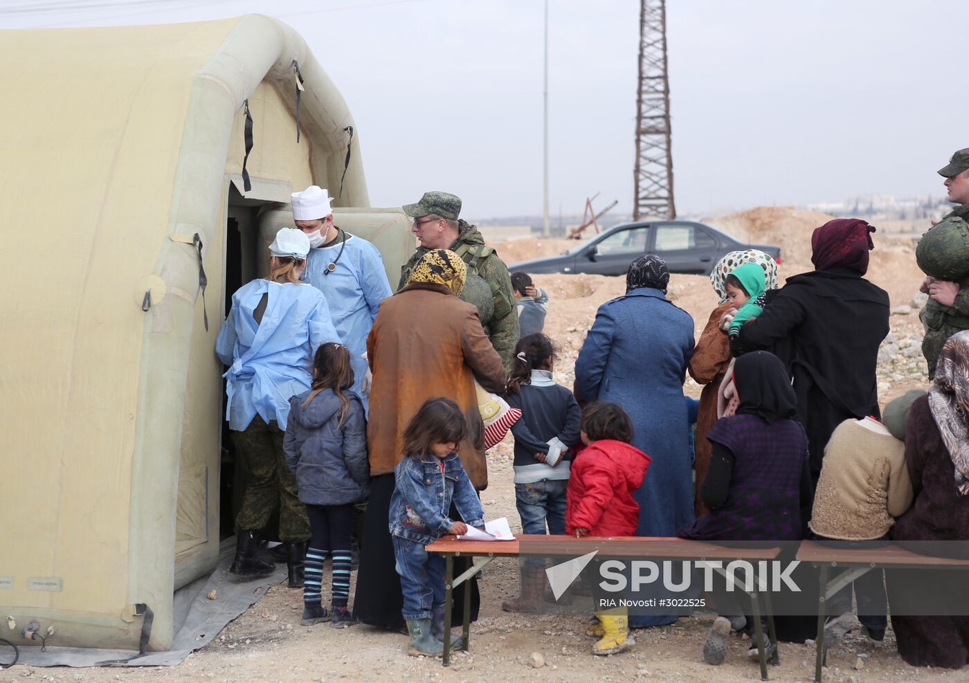 Jibrin temporary refugee accommodation center in Aleppo