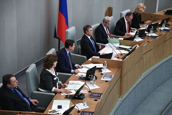 State Duma plenary meeting