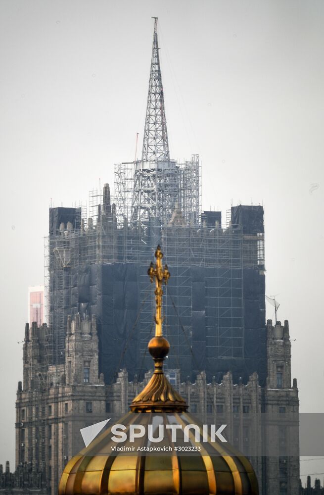 Renovation of Foreign Ministry's spire continues