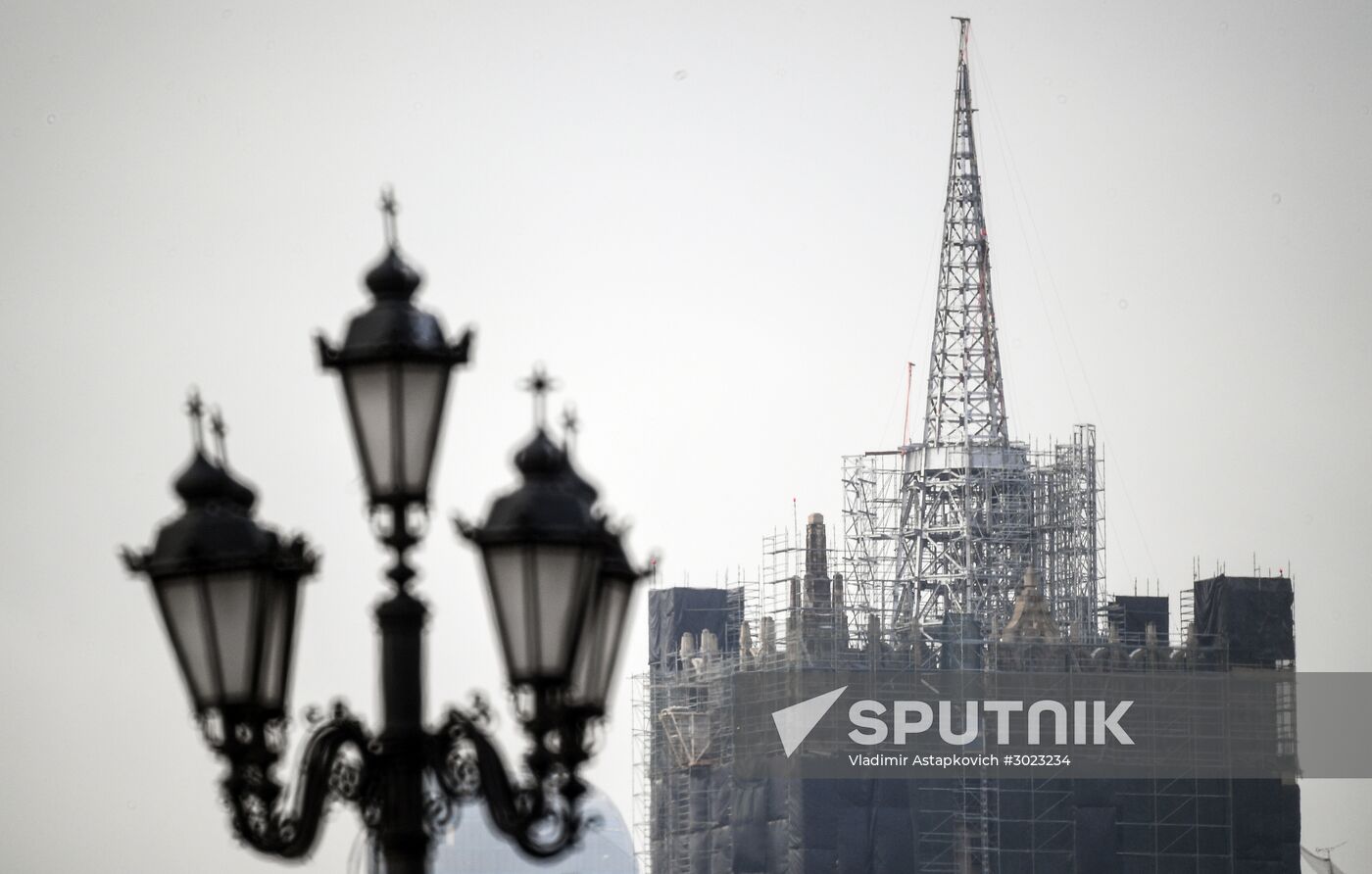 Renovation of Foreign Ministry's spire continues