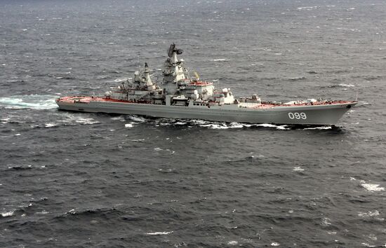 Distant sea voyage by Russian Northern Fleet's combat vessels
