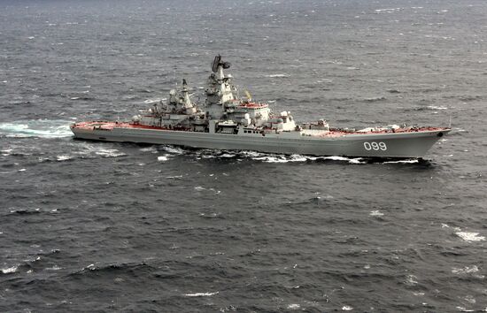 Distant sea voyage by Russian Northern Fleet's combat vessels