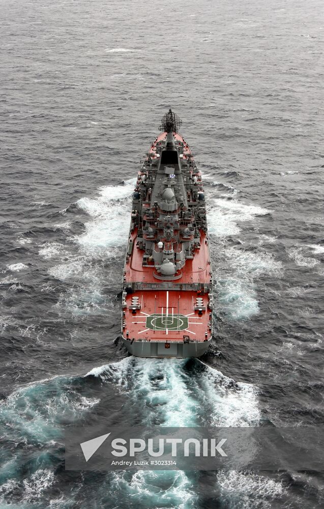 Distant sea voyage by Russian Northern Fleet's combat vessels