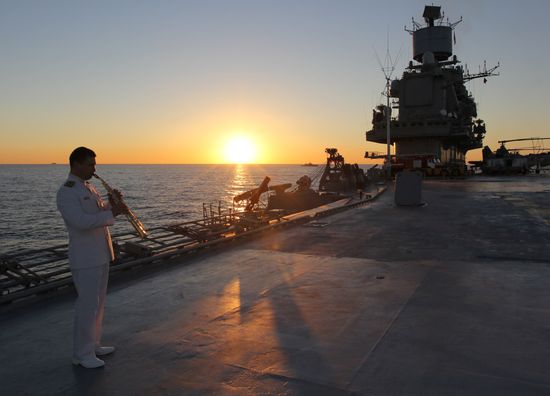 Distant sea voyage by Russian Northern Fleet's combat vessels