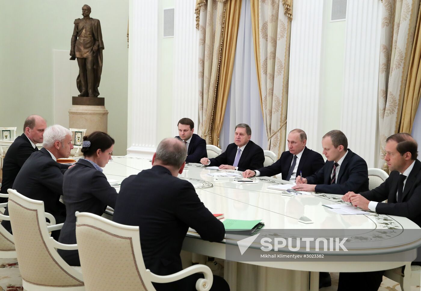 President Vladimir Putin meets with Volkswagen AG Management Board Chair Matthias Müller