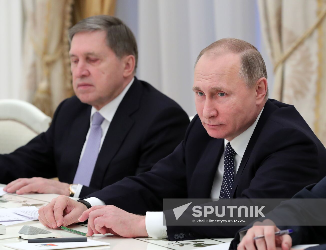 President Vladimir Putin meets with Volkswagen AG Management Board Chair Matthias Müller