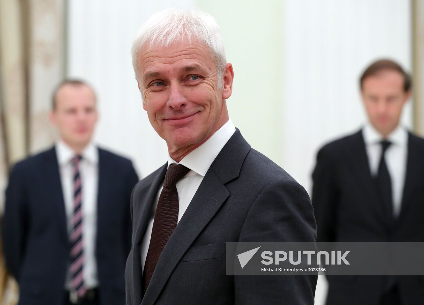 President Vladimir Putin meets with Volkswagen AG Management Board Chair Matthias Müller
