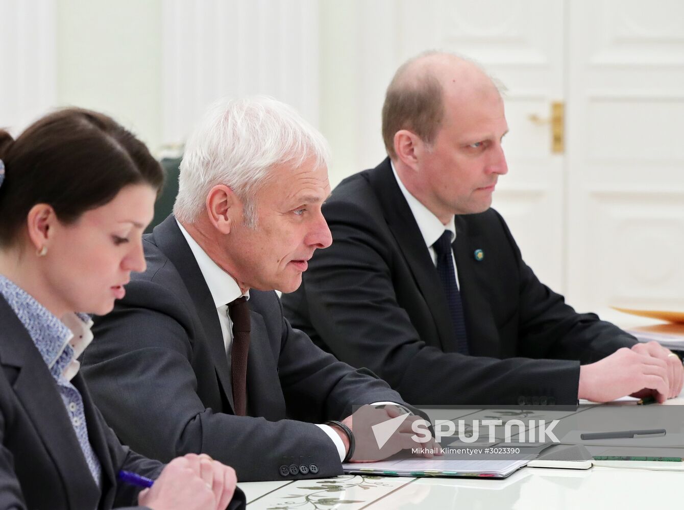 President Vladimir Putin meets with Volkswagen AG Management Board Chair Matthias Müller