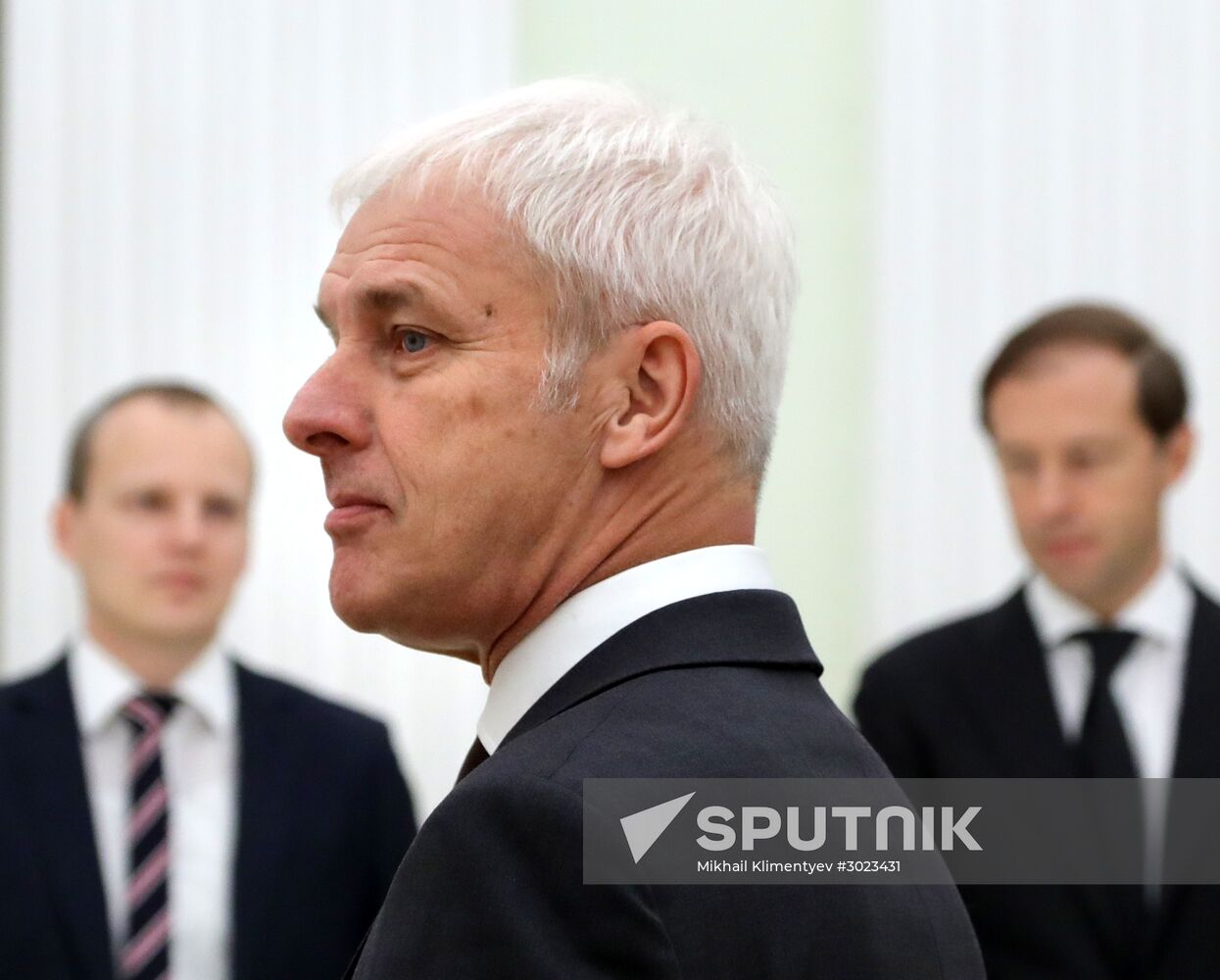 President Vladimir Putin meets with Volkswagen AG Management Board Chair Matthias Müller