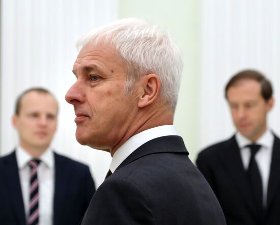 President Vladimir Putin meets with Volkswagen AG Management Board Chair Matthias Müller