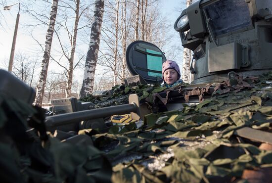 Demonstration of NATO military equipment in Latvia