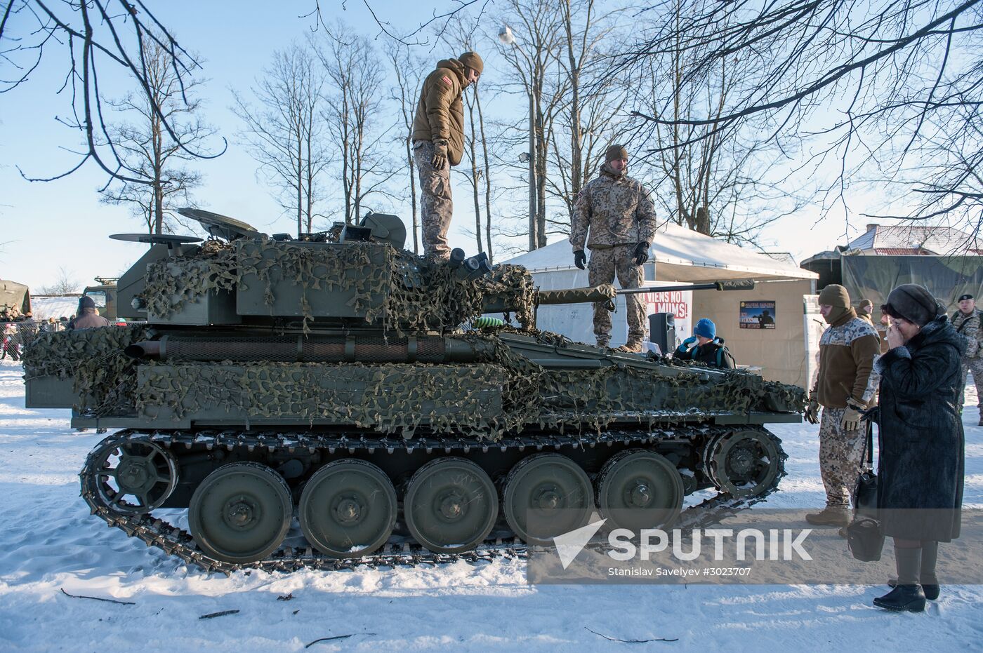 Demonstration of NATO's military equipment in Latvia