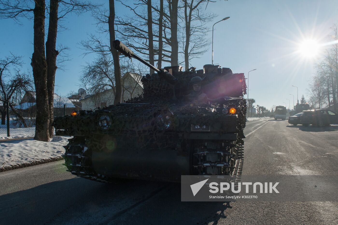 Demonstration of NATO military equipment in Latvia