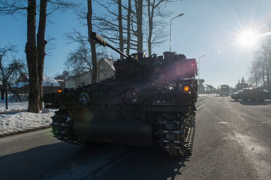 Demonstration of NATO military equipment in Latvia