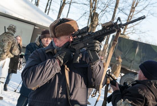 Demonstration of NATO military equipment in Latvia