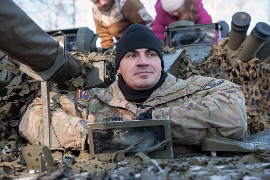 Demonstration of NATO's military equipment in Latvia
