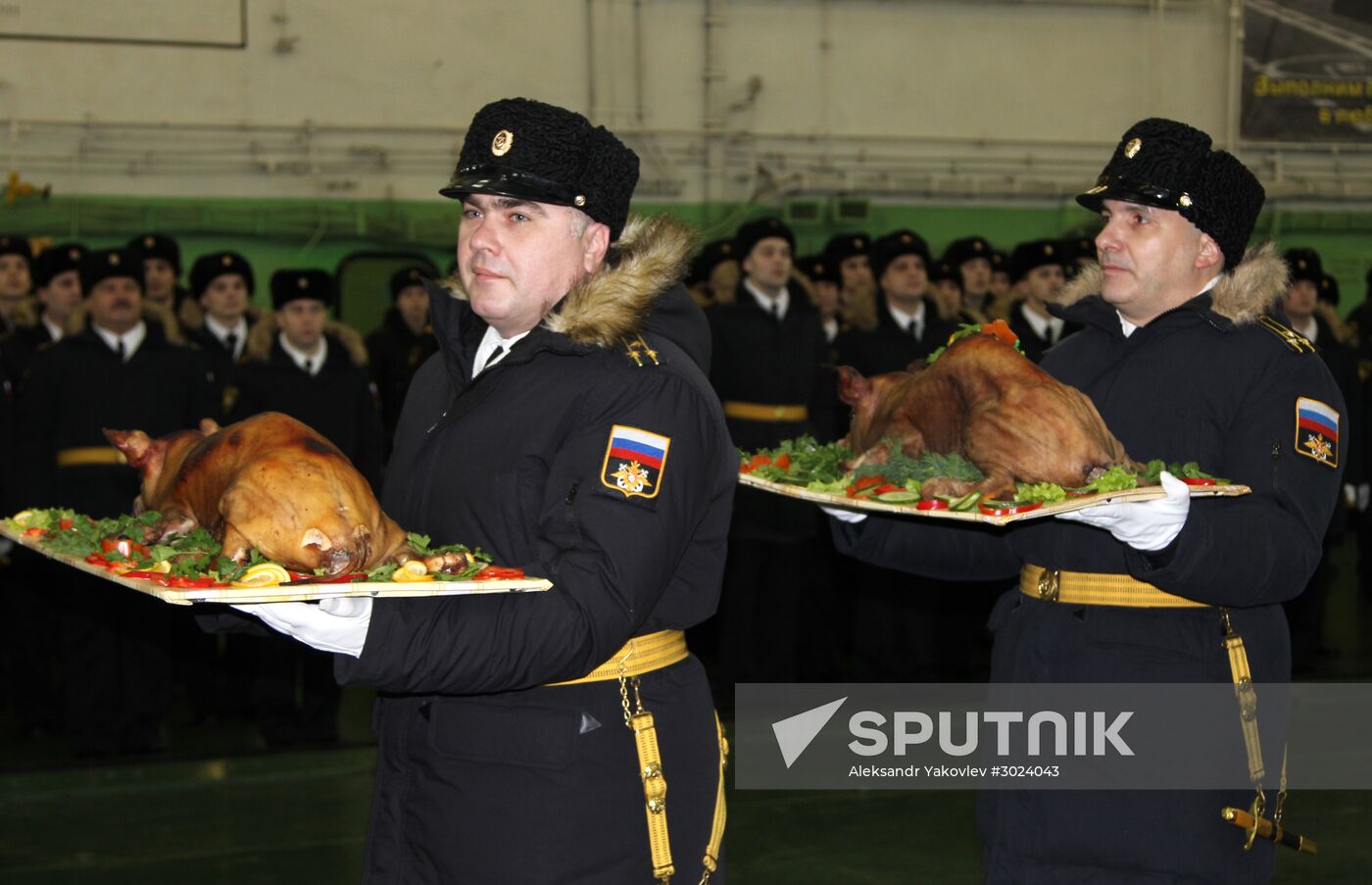 Welcoming the aircraft cruiser Admiral Kuznetsov in Severomorsk