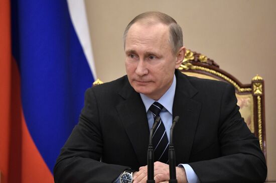 Russian President Vladimir Putin holds Russian Federation Security Council meeting