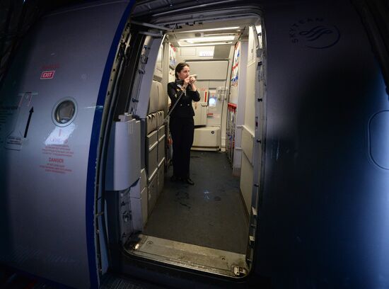 Civil Aviation Day at Novosibirsk international airport