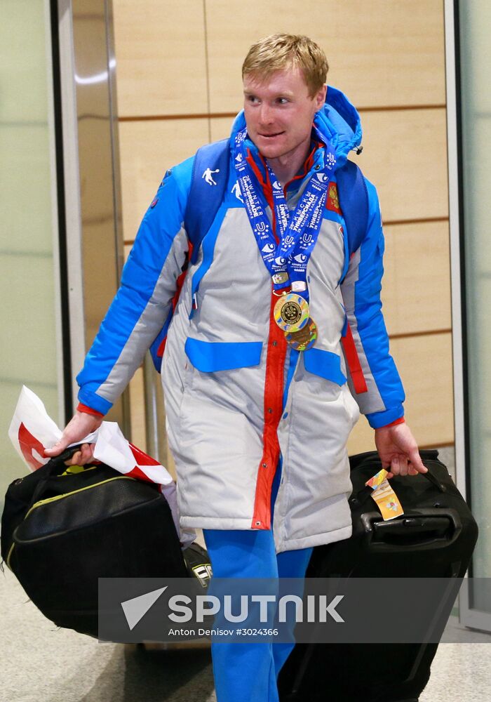 Team Russian comes back to Moscow from Winter Universiade