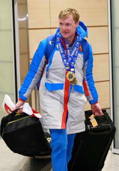 Team Russian comes back to Moscow from Winter Universiade