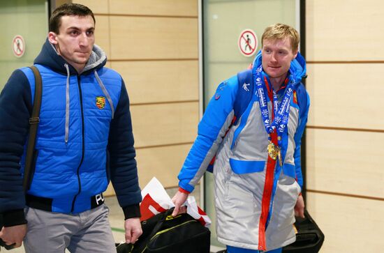 Team Russian comes back to Moscow from Winter Universiade