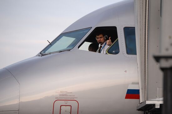 Civil Aviation Day at Novosibirsk international airport
