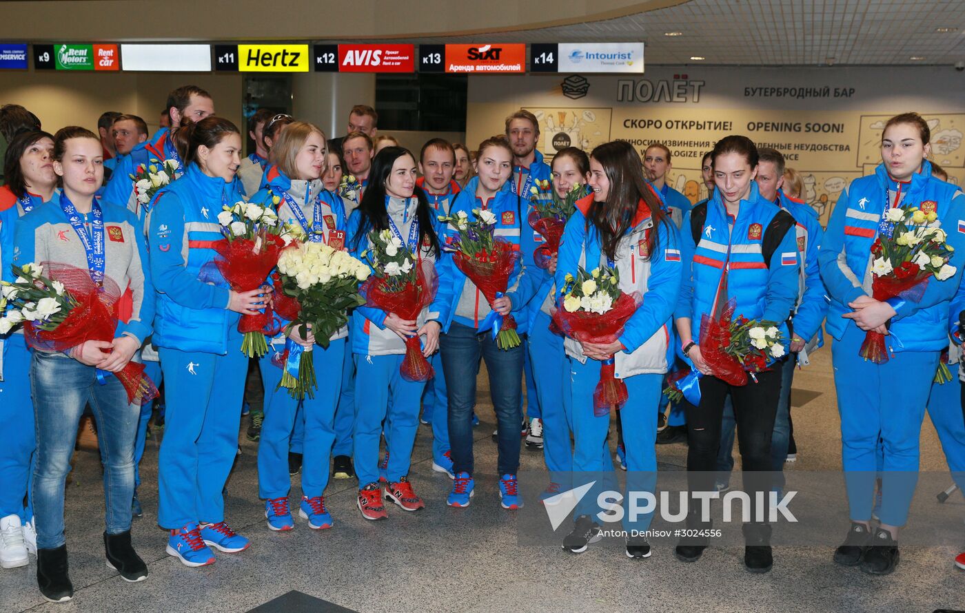 Russian team comes back to Moscow from Winter Universiade