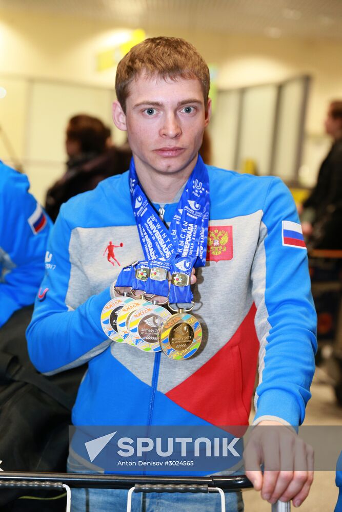 Russian team comes back to Moscow from Winter Universiade