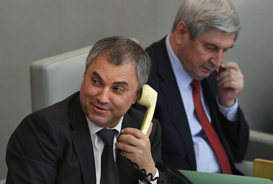 State Duma plenary meeting