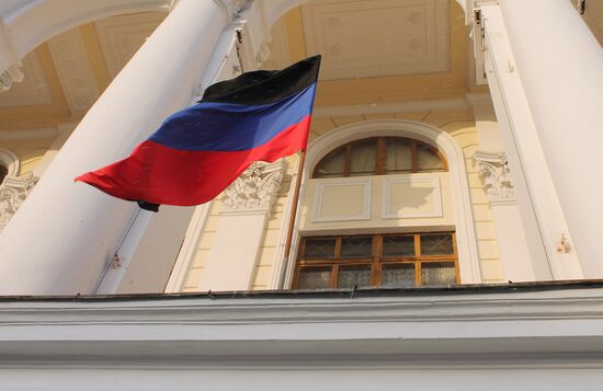 Farewell to Somalia batallion commander Mikhail Tolstykh (aka Givi) in Donetsk