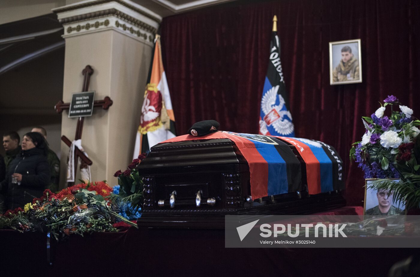Farewell to Somalia batallion commander Mikhail Tolstykh (aka Givi) in Donetsk