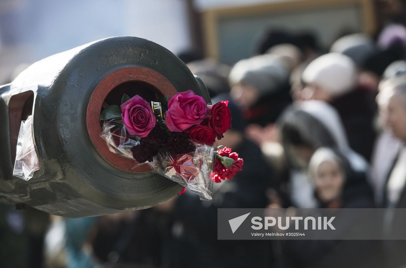Farewell to Somalia batallion commander Mikhail Tolstykh (aka Givi) in Donetsk