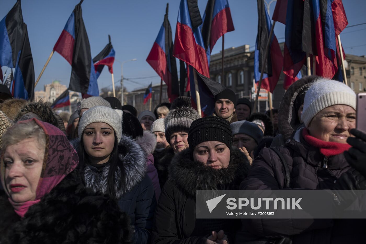 Farewell to Somalia batallion commander Mikhail Tolstykh (aka Givi) in Donetsk