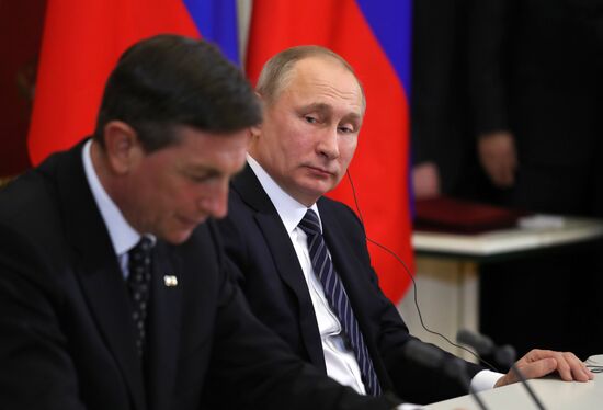 President Putin has talks with Slovenia President Borut Pahor