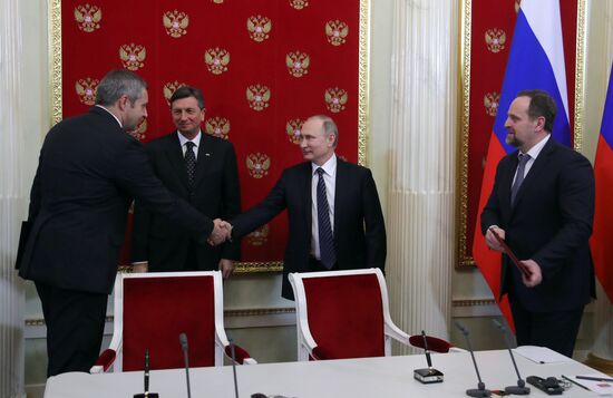 President Putin has talks with Slovenia President Borut Pahor