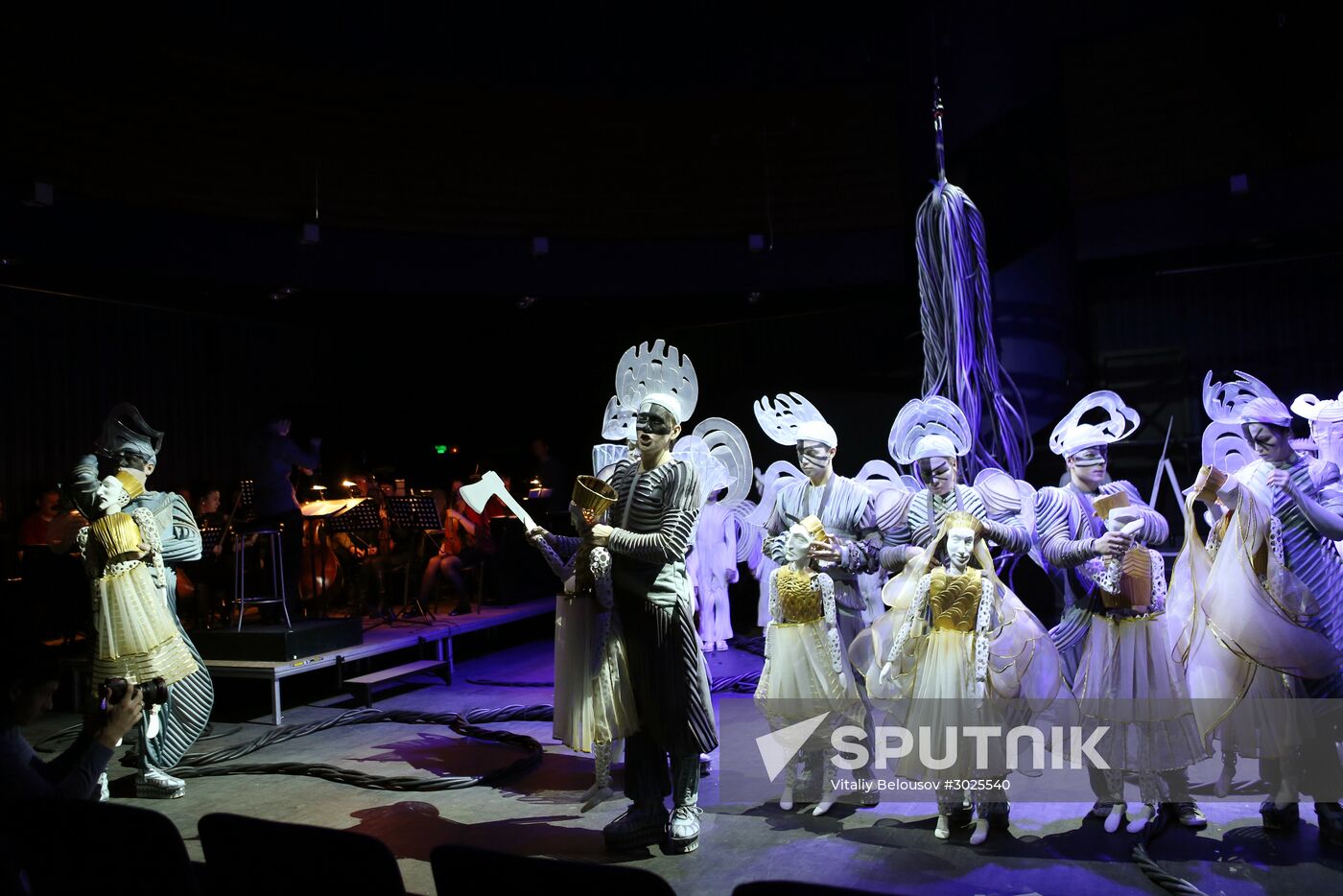 Dress rehearsal of "Noye's Fludde" opera