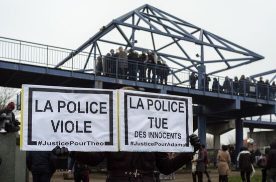 Protest against police brutality in France