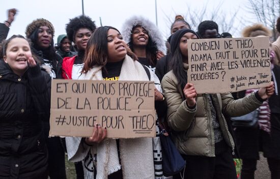 Protest against police brutality in France