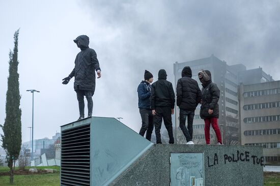 Protest against police brutality in France