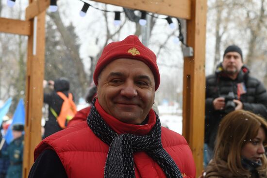 "Russian Emergencies Ministry for Healthy Lifestyle" flashmob