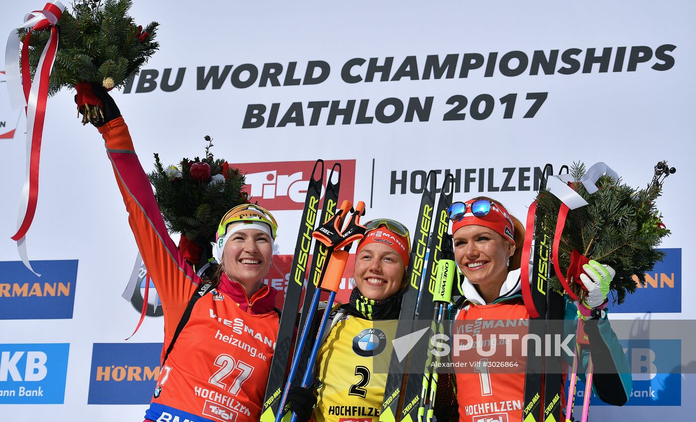 IBU World Championships. Women's pursuit