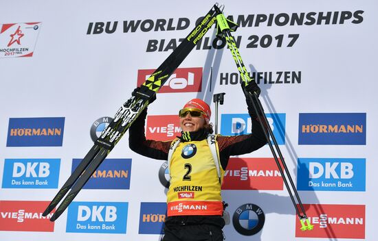 IBU World Championships. Women's pursuit