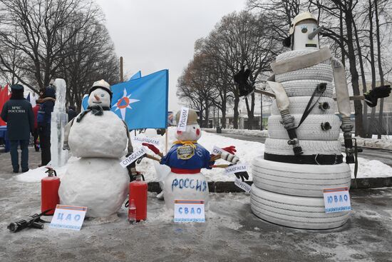 "Russian Emergencies Ministry for Healthy Lifestyle" flashmob