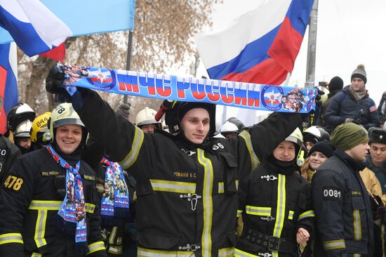 "Russian Emergencies Ministry for Healthy Lifestyle" flashmob