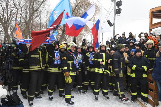 "Russian Emergencies Ministry for Healthy Lifestyle" flashmob