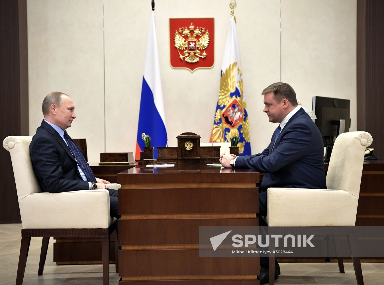 Vladimir Putin meets with Nikolai Lyubimov
